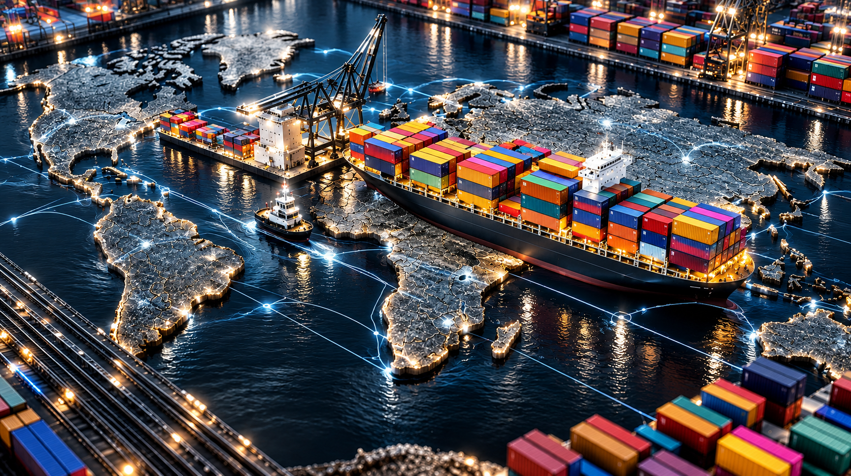 Global trade routes connecting Africa with international markets